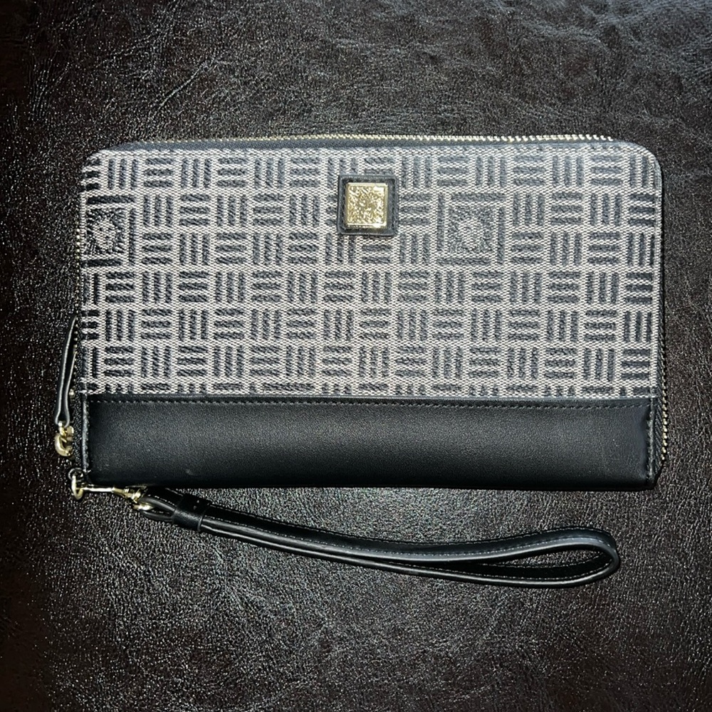 Anne Klein Lion Logo Wristlet Wallet